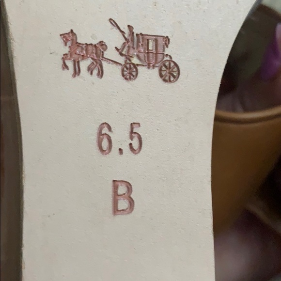 Coach wedges Red and tan leather with open toe - Picture 5 of 5